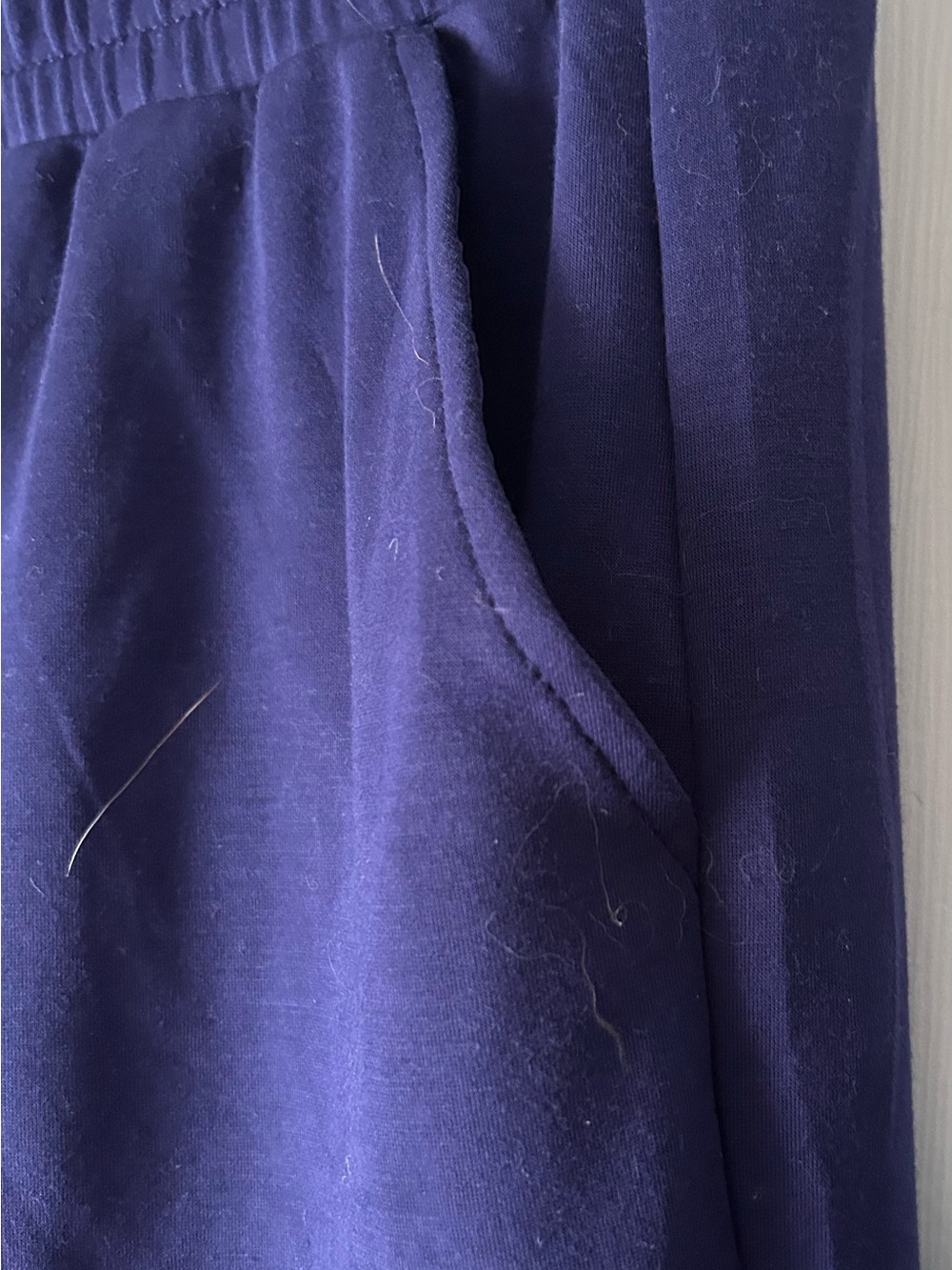 Lightweight Sleeveless Mock Neck Wide-Leg Jumpsuit - Navy - Picture 6 of 7